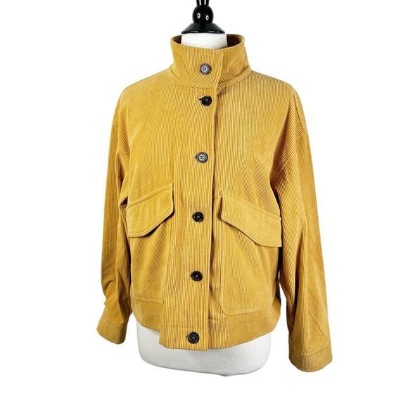 NEW Avec Les Filles Button Front Corduroy Shirt Jacket Shacket Size Large - Picture 1 of 10